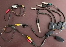 USED CCTV Power/Video connectors. BNC connection to 6 wire terminals. See Detail