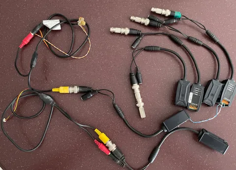 USED CCTV Power/Video connectors. BNC connection to 6 wire terminals. See Detail