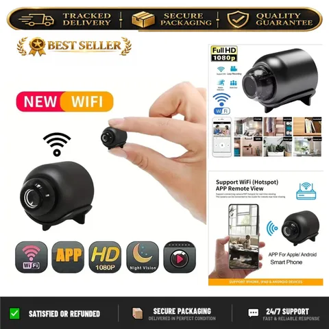 GEMODI X5 Mini Security Camera 1080p WiFi Night Vision Motion Detection