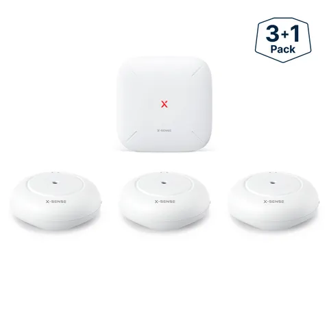 X-Sense Wi-Fi Water Leak Detector Water Detector Alarm SWS54 - 3 PACK with Base