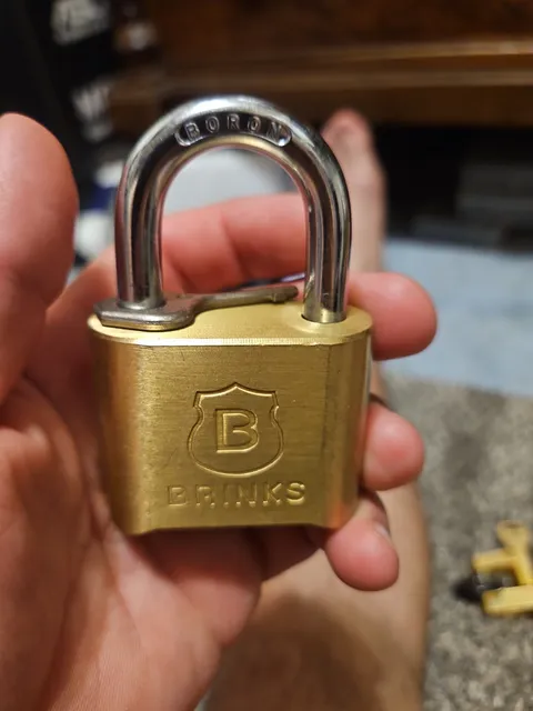 New Brinks Solid Brass 50mm Resettable Combination Padlock with 1in Shackle