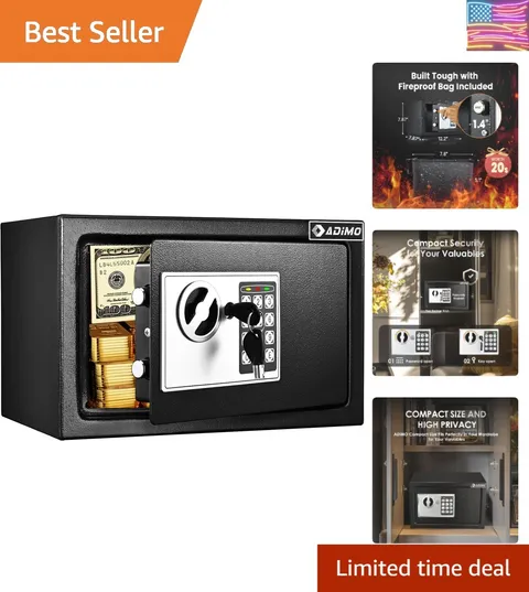 Safe Box for College Dorm Room with Fireproof Waterproof Bag, Money Safe with...
