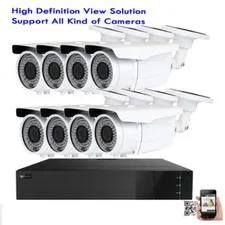 5-in-1 8CH DVR 8pcs 9-22mm long Distance Lens 1800TVL 72IR Security Camera 87huy
