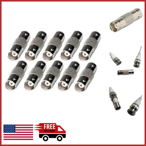 10pc BNC Coupler Adapters for Video Surveillance High Speed Weatherproof