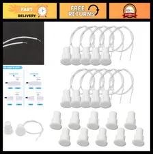 10PCS Recessed Wired Door Contact Sensors - NC Magnetic Reed Switch for Security