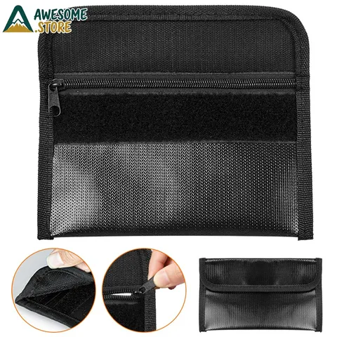 1/2/3/5Pack Small Fireproof Bag Waterproof Fire Proof Money Cash Pouch 4.5x7.8"