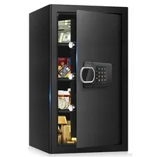 6.1 Cuft Heavy Duty Fire Security Home Safe Box, Large Floor Safe with Digita...