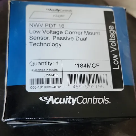 Acuity Controls nLight NWV PDT 16 Wired Dual Tech Indoor Corner Sensor White
