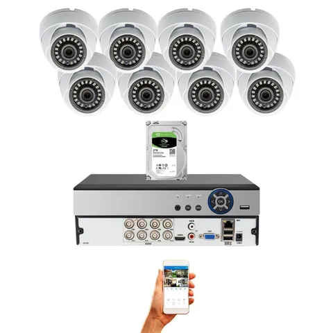 Evertech 8 Channel HD CCTV Claud HDMI 1080N Security Complete Set w/ 2TB