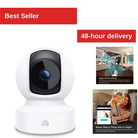 Kasa EC70 1080p Indoor Pan/Tilt Security Camera - Night Vision, 2-Way Audio