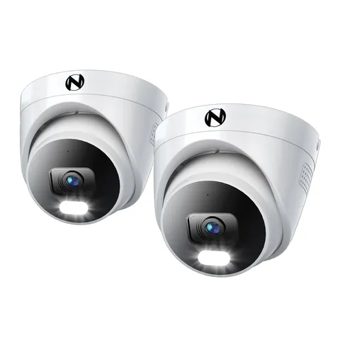 Night Owl Add On Wired IP 4K HD Indoor/Outdoor Deterrence Dome Cameras with 2...