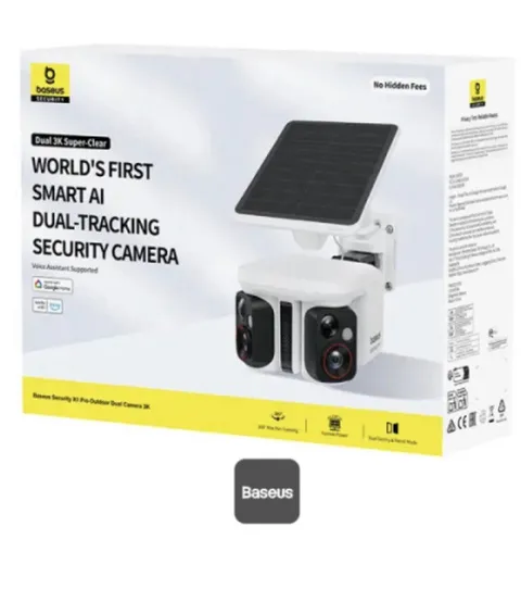 Baseus X1 Pro Outdoor Wireless Solar Security Camera Dual 3K AI Cameras (SEALED)