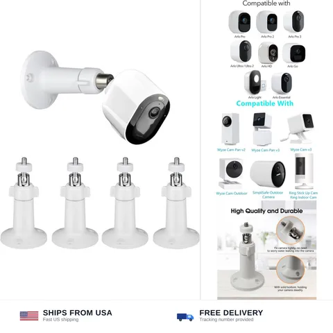 Wall Mount for All Arlo Camera, Arlo Pro, Arlo Pro 2, Arlo Pro 3,Arlo Ultra, ...