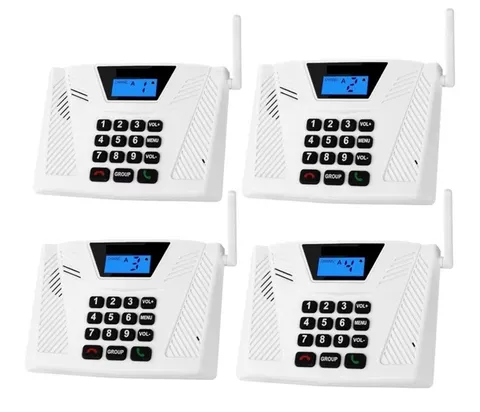 Intercoms Wireless for Home Upgraded Hands Free 5300ft. 4 Pack White