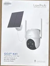 Laxihub GO2T Kit1 2K Outdoor Wi-Fi Battery Camera + Solar Panel, Two-Way Audio