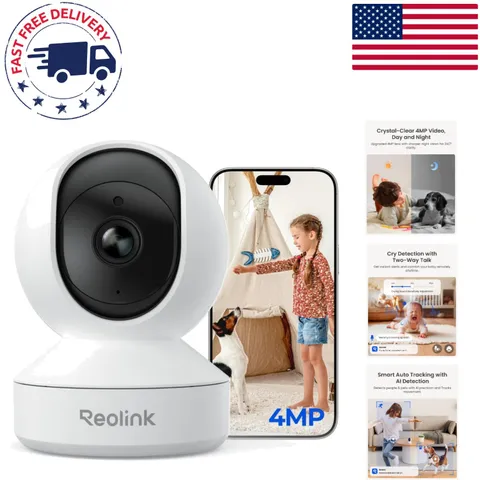 360° Pet & Baby Monitor - 4MP WiFi Camera with Instant Cry Alerts & Two-Way Talk