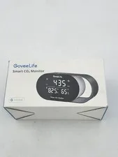GoveeLife Smart CO2 Monitor H5140 Wi-Fi Bluetooth Digital Clock Black Indoor