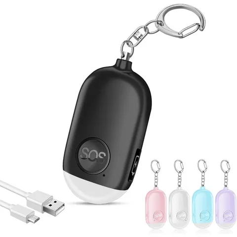 Personal Safety Alarm for Women, Rechargeable 130dB Self Defense Alarm Keychain