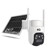 4G Cellular Data AOV Security Camera Wireless Outdoor, Solar Powered, 24/7 Re...