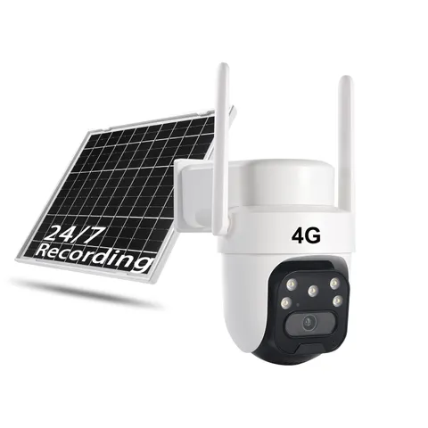 4G Cellular Data AOV Security Camera Wireless Outdoor, Solar Powered, 24/7 Re...