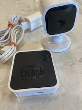 Blink Mini Compact Indoor Plug-in Security Camera Motion Detection With Chargers