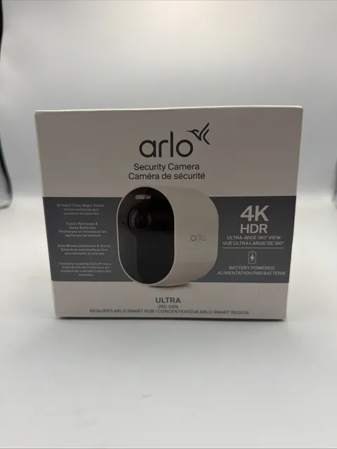 New Sealed Arlo Ultra 4K 3rd Gen Single Add On Camera Battery Powered