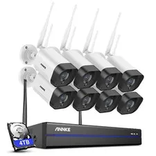 ANNKE 5MP 8CH NVR 3MP 2-Way Audio Wireless Security Camera System AI Detection
