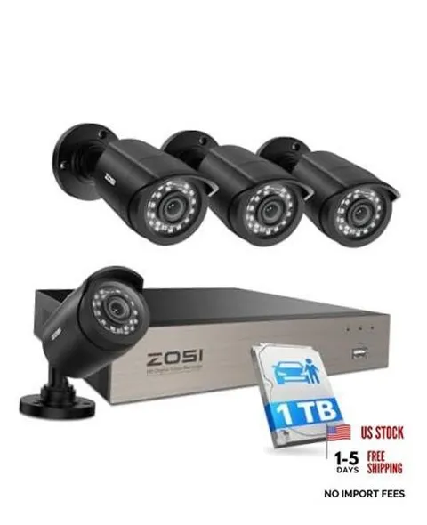 3K Lite Security Camera System with AI Human Vehicle Wired-8CH+4Cam+1TB