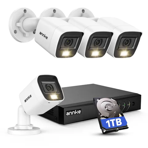 8CH 3K Lite 2MP CCTV Wired Security Camera System Outdoor, 1TB HDD