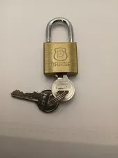 BRINKS Solid Brass Body KEYED LOCK, Weather Resistant, CUT RESISTANT to 2,400lbs