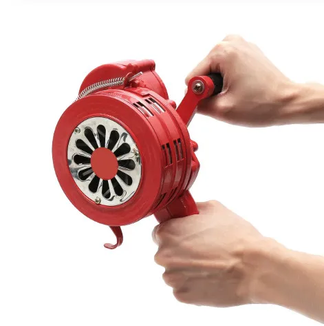 Air Raid Alarm Manual Hand Crank Siren Emergency Warning 110dB Red