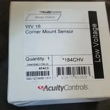 Acuity Controls WV 16 Corner Mount Motion/PIR Sensor Wired Indoor White 184CHV