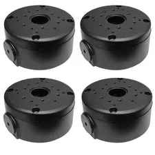 4 Pack Camera Junction Box Mount Bracket for Dome Bullet CCTV Black
