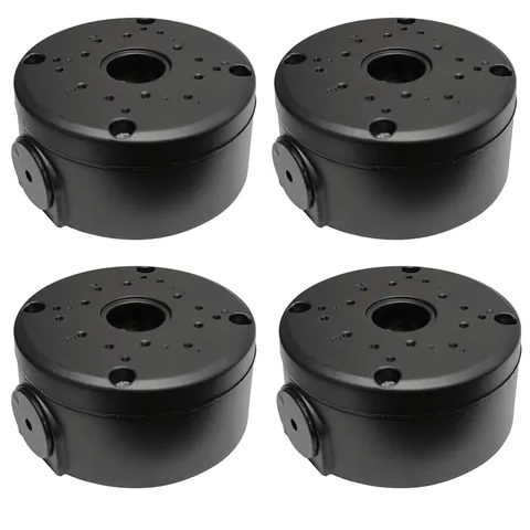 4 Pack Camera Junction Box Mount Bracket for Dome Bullet CCTV Black
