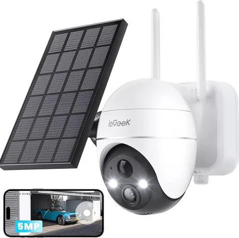 ieGeek Outdoor Wireless 360° Solar Wifi Camera Home Battery PTZ Security CCTV
