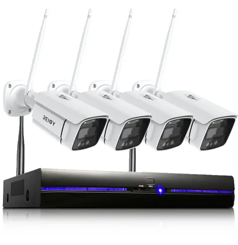 3MP WiFi Security Camera System with Floodlight Without Hard Drive, 2K Outdoo...