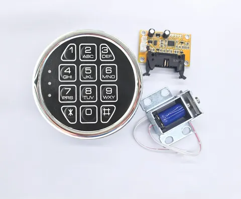 Gun Safe Replacement Lock Chrome Digital Keypad DIY Electronic Solenoid Lock