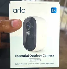 Arlo Essential Outdoor Camera 2nd Gen 2K Battery Wi‑Fi Color Night Vision 1Cam