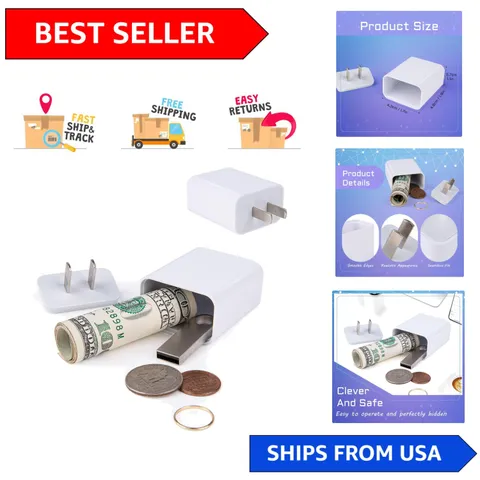 Disguise Charger with Storage for Cash and Small Items – Secure & Portable