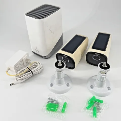 EufyCam 3, 2-Outdoor Wireless 4K Solar Powered Security Cameras w/ HomeBase 3