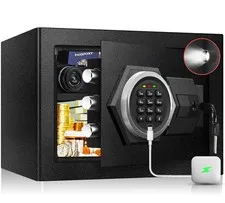 Fdsutvit Fireproof Home Safe Box- Steel Digital Combination Lock Security Box...