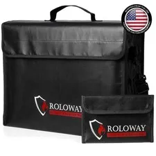 17x12 Fireproof Safe Bag - Water Resistant & Adjustable for Easy Carrying