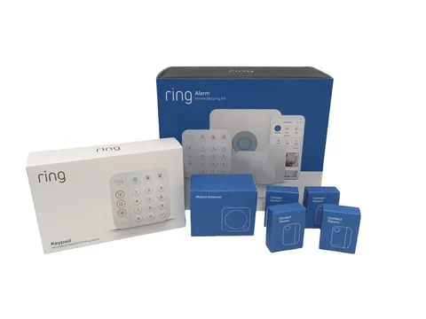 RING VIDEO DOORBELL ALARM SECURITY KIT 8-PIECE WHITE (EPJ029117)