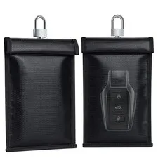 DORIDOMI Faraday Key Fob Protector, 3.9” x 8” Large Fireproof & Water Resista...