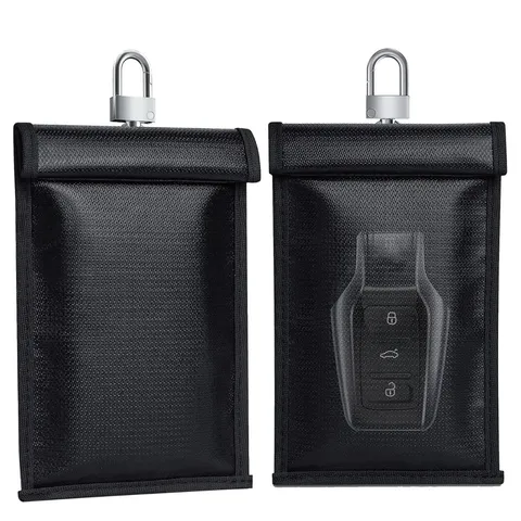 DORIDOMI Faraday Key Fob Protector, 3.9” x 8” Large Fireproof & Water Resista...