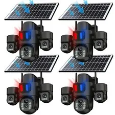 Camara De Seguridad Solar Inalambricas Para Exterior Con Vision Nocturna y Audio