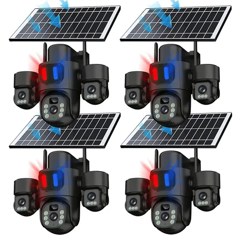 Camara De Seguridad Solar Inalambricas Para Exterior Con Vision Nocturna y Audio
