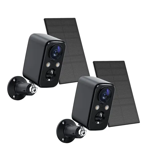 FOAOOD Security Cameras Wireless Outdoor with Solar Panel Cameras for Home Se...