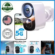 Outdoor Waterproof Security Camera with Free Cloud Storage & Long Battery Life
