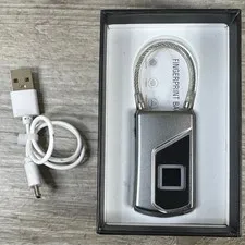 Smart Fingerprint Padlock Keyless Lock USB Charging Finger Print Control TOP